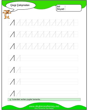 okul öncesi çizgi çalışmaları